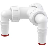 Колено для сифона Alcaplast P148 с двумя штуцерами Белое P148