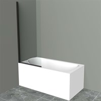 Шторка на ванну BelBagno Uno 90 UNO-V-1-90/150-C-NERO профиль Черный матовый стекло прозрачное UNO-V-1-90/150-C-NERO