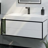 Тумба под раковину Clarberg Logic 100 R LOG0110R подвесная Белая LOG0110R