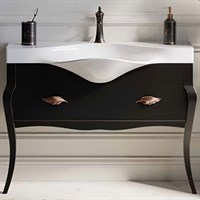 Тумба под раковину Clarberg Borgia 115 BOR0111BLK Черная Патина медь BOR0111BLK