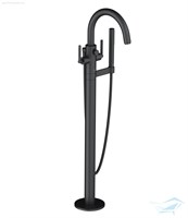 Смеситель для ванны напольный Kludi Nova Fonte Puristic, внешняя часть, чёрный матовый 205903915 205903915