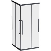 Душевой уголок AM.PM Func 90x90 W84G-403-9090-BТ профиль, Черный матовый стекло прозрачное W84G-403-9090-BТ