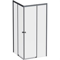 Душевой уголок AM.PM X-Joy 90х90 W94G-403-9090-BТ профиль, Черный матовый стекло прозрачное W94G-403-9090-BТ