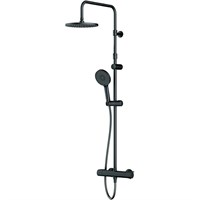 Душевая система AM.PM X-Joy F0785A422 с термостатом, Черная матовая F0785A422