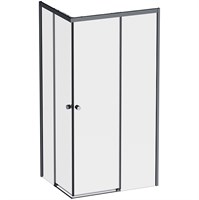 Душевой уголок AM.PM X-Joy 100х80 W94G-403-10080-BТ профиль, Черный матовый стекло прозрачное W94G-403-10080-BТ