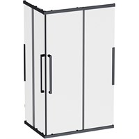 Душевой уголок AM.PM Func 120x80 W84G-403-12080-BТ профиль, Черный матовый стекло прозрачное W84G-403-12080-BТ
