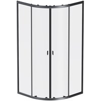 Душевой уголок AM.PM X-Joy Twin Slide 90х90 W88G-205-090BT64 профиль, Черный матовый стекло прозрачное W88G-205-090BT64