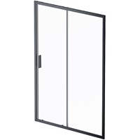 Душевая дверь AM.PM Gem 140 W90G-140-1-195BT профиль, Черный матовый стекло прозрачное W90G-140-1-195BT