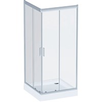 Душевой уголок AM.PM Gem Square Slide 90х90 W90UG-403-090MT профиль Хром матовый стекло прозрачное W90UG-403-090MT