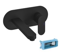 Смеситель Ravak Chrome CR 019.20BL для раковины, настенный, черный матовый, X070430 X070430