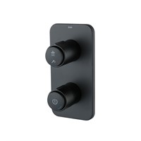 Смеситель IDDIS двумя выходами с управлением Push Control черный матовый встраиваемый Slide (SLIBLBT SLIBLBTi67