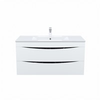 Тумба с умывальником IDDIS подвесная 100 см белая/черный мрамор Cloud (CLO10B0i95K) CLO10B0i95K