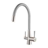 Смеситель Lemark Comfort LM3075BN-Silver, для кухни с подключением к фильтру с питьевой водой, никель/серебристый LM3075BN-Silver