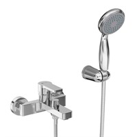 Смеситель Lemark Aura LM0614CH для ванны и душа, с душевым гарнитуром, хром LM0614CH