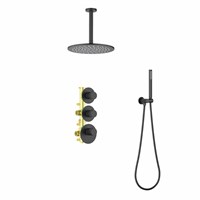 Душевая система встроенная с термостатом Timo Saona черный (SX-2399/03SM) SX-2399/03SM