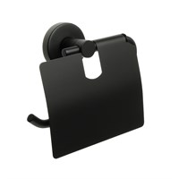 Бумагодержатель с крышкой черный Fixsen Comfort  Black (FX-86010) FX-86010