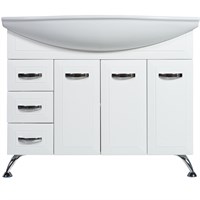 Тумба напольная RUSH FIJI 105 Белый глянец  (д/раковины Style 105) (FIS181105W) FIS181105W