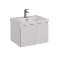 Тумба под раковину Lemark Veon Mini 60 см, подвесная, цвет белый глянец, LM02VM60T LM02VM60T