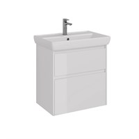 Тумба под раковину Lemark Combi 70 см, подвесная/напольная, цвет белый глянец, LM03C70T LM03C70T