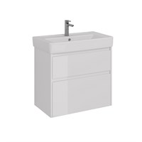 Тумба под раковину Lemark Combi 80 см, подвесная/напольная, цвет белый глянец, LM03C80T LM03C80T