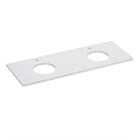 Столешница Lemark Olivia 125 см, МДФ, стекло, цвет белый глянец, LM08OL125S LM08OL125S