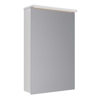 Шкаф зеркальный Lemark Zenon 50 х 80 см, подвесной, левый, с LED-подсветкой, теплый свет, цвет корпуса белый глянец, LM50ZS-Z LM50ZS-Z