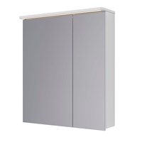 Шкаф зеркальный Lemark Zenon 70 х 80 см, подвесной, с LED-подсветкой, теплый свет, цвет корпуса белый глянец, LM70ZS-Z LM70ZS-Z