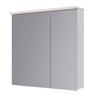 Шкаф зеркальный Lemark Zenon 80 х 80 см, подвесной, с LED-подсветкой, теплый свет, цвет корпуса белый глянец, LM80ZS-Z LM80ZS-Z