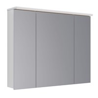 Шкаф зеркальный Lemark Zenon 100 х 80 см, подвесной, с LED-подсветкой, теплый свет, цвет корпуса белый глянец, LM100ZS-Z LM100ZS-Z