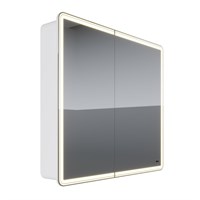 Шкаф зеркальный Lemark ELEMENT 90х80 см с подсветкой, с розеткой, цвет корпуса: Белый (LM90ZS-E) LM90ZS-E