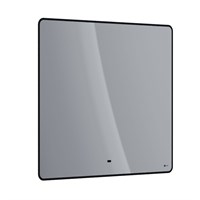 Зеркало Lemark Mioblack 90 х 80 см, с подсветкой, с подогревом, рама черная, LM90ZM-black LM90ZM-black