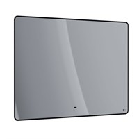 Зеркало Lemark Mioblack 120 х 80 см, с подсветкой, с подогревом, рама черная, LM120ZM-black LM120ZM-black