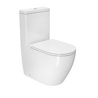 Унитаз-компакт D&K Matrix DT1397016, безободковый, с сиденьем микролифт, цвет белый DT1397016
