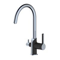 Смеситель для кухни Haiba HB76805-7 Черный матовый Хром HB76805-7