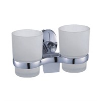 Стакан для зубных щеток Haiba HB1608 двойной Хром HB1608