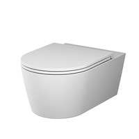 C8F1701MWSC Func подвесной унитаз 54 см FlashClean с сиденьем микролифт, бел мат C8F1701MWSC
