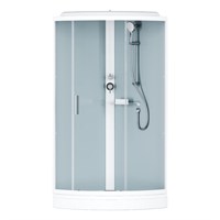 W88C-401-090WT X-Joy кабина душевая  90x90, 1/4 круга,  профиль белый, стекло прозрачное W88C-401-090WT