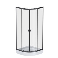 W88G-205-080BT64 X-Joy Twin Slide,  Душевое ограждение без  поддона, 80x80, профиль черный W88G-205-080BT64