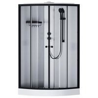 W94C-401-100BT X-Joy кабина душевая  100x100, 1/4 круга,  профиль мат.черный, стекло прозрачное W94C-401-100BT