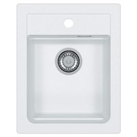 Мойка кухонная Alveus Granital Atrox 10 Arctic-G11 400х500х195 с сифоном, белая 1139079