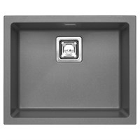 Мойка кухонная Alveus Granital+ Quadrix 50 Steel-G04M 560х460х200 с сифоном, серая 1108037