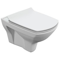 Чаша унитаза подвесная Cersanit Carina Clean On S-MZ-CARINA-XL-COn-S-DL-w микролифт с горизонтальным выпуском белый S-MZ-CARINA-XL-COn-S-DL-w