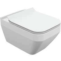 Унитаз Cersanit Crea Square Clean On DPL EO slim 63115 подвесной с сиденьем Микролифт 63115