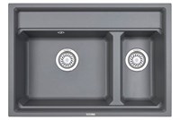 Кухонная мойка Granula KS-7302 7302al, алюминиум 7302, АЛЮМИНИУМ