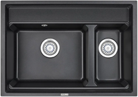 Кухонная мойка Granula KS-7302 7302bl, чёрный 7302, ЧЁРНЫЙ