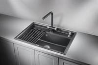 Кухонная мойка Granula KS-7301 7301bl, чёрный 7301, ЧЁРНЫЙ