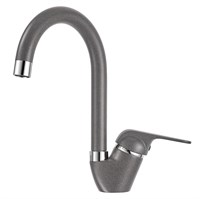 Смеситель для кухонной мойки Granula GR-1024 1024bg, графит 1024, ГРАФИТ