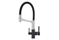 Смеситель Granula GR-0083 0083sv, для кухонной мойки, с подключением к фильтру, шварц 0083, ШВАРЦ