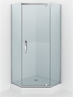 Душевой уголок Alex Baitler 100х100 AB215-100 профиль, Хром стекло прозрачное AB215-100