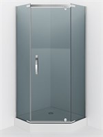 Душевой уголок Alex Baitler 100х100 AB245-100 профиль, Хром стекло тонированное AB245-100
